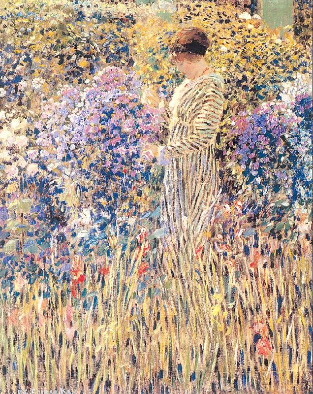 Frieseke, Frederick Carl Lady in a Garden Germany oil painting art